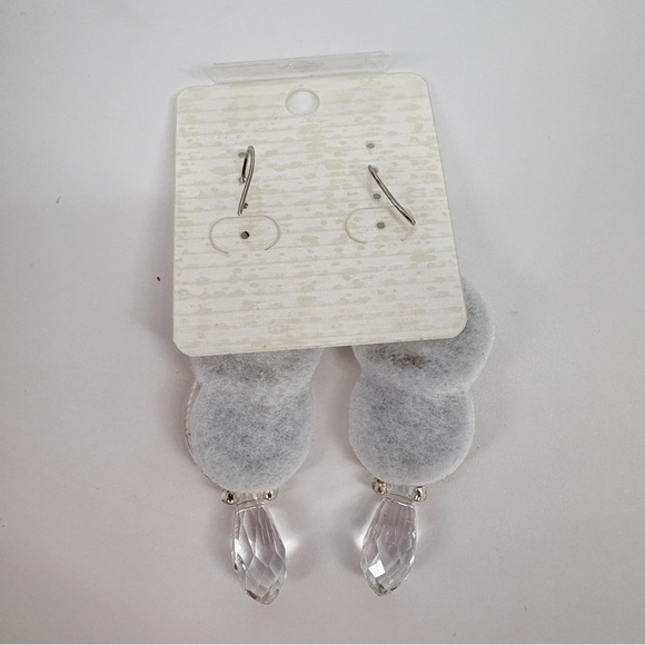 Handmade Earrings Soutache‎ handcrafted White - Picture 6 of 8